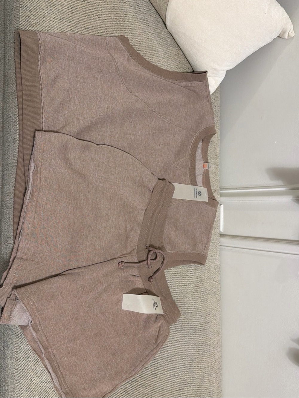 Mono B Sleeveless Top and Shorts Set - Taupe